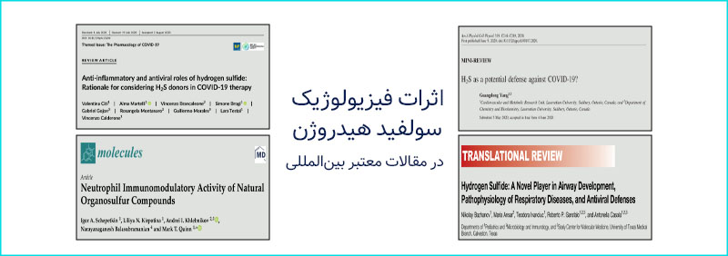 مقالات منتشر شده مجلات جهانی معتبر درباره اثربخشی داروهای آزاد کننده سولفید هیدروژن در تسکین و درمان مشکلات تنفسی